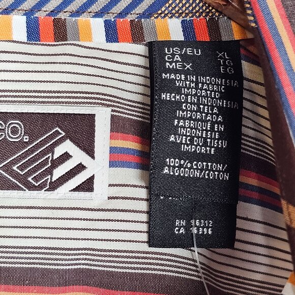 Y2K Men's Striped Button Down Shirt by Enyce Clothing Co. NWT Size XL - Picture 6 of 11